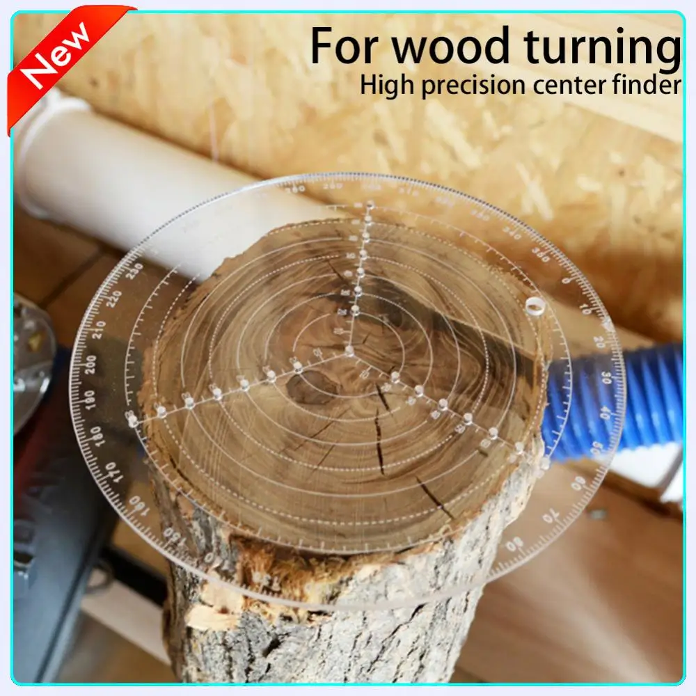 

Creative Round Center Clear Acrylic Finder Lathe Work Compass Circle Gauge Processing Tools for Wood Turning Drawing