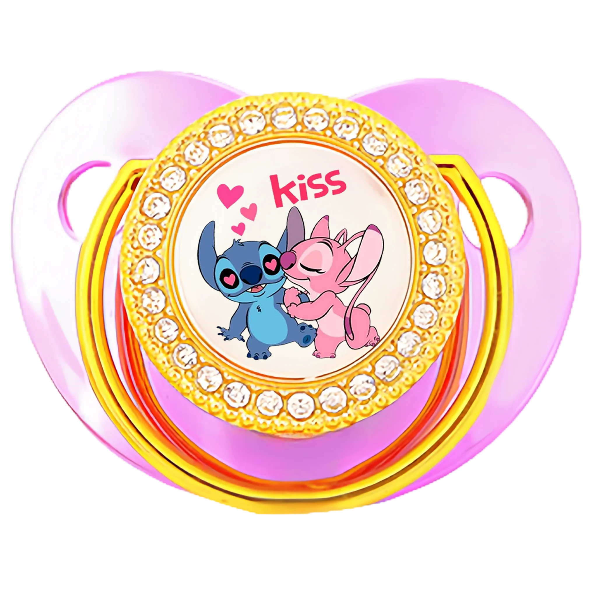 Neuer Baby-Schnuller Stitch-Druck BPA-freier Baby-Beißring Kleinkind-Schnuller Baby-Silikon-Schnuller glänzender Schnuller Geschenk für Jungen