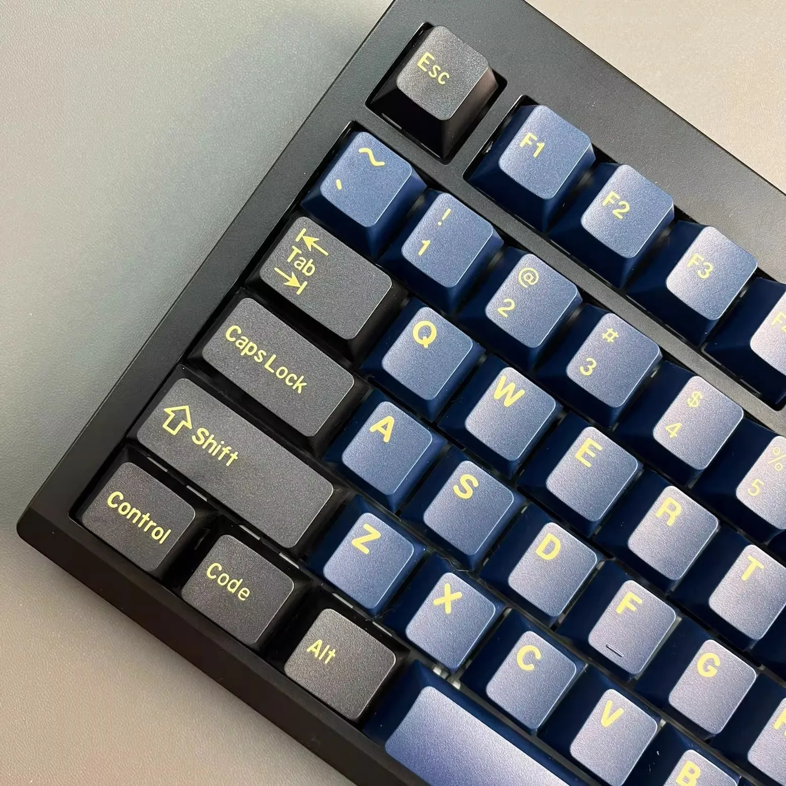 GMK Blue Samurai Keycap cherry Profile Keycaps PBT Double Shot Key Caps Set ISO Enter 7U Spacebar for Custom Mechanical Keyboard