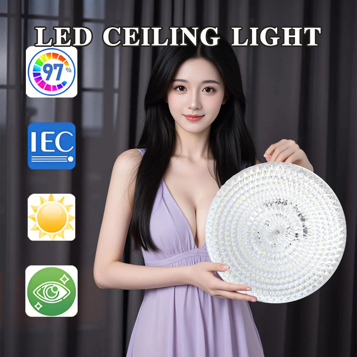 

30W 40W 60W LED Bulb E27 Base Household Energy Saving Lamp Indoor Lighting Flying Saucer Light 6500k Ceiling Lamp Garage Light