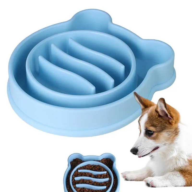 Dog Slow Feeder Bowl Anti-Slip Puzzle Interactive Bloat Stop Dog Bowl Non-Slip Dog Supplies For Slow Eating Dry Wet