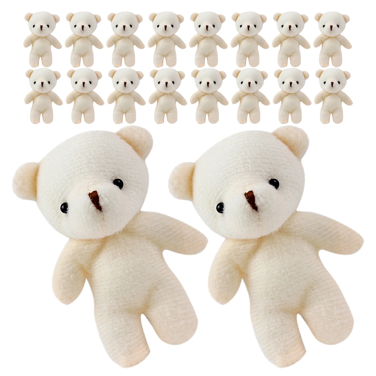 20 pçs adorável mini urso de pelúcia animal chaveiro pingente saco mochila pendurado encantos para presentes decoração ursos em massa animais de pelúcia