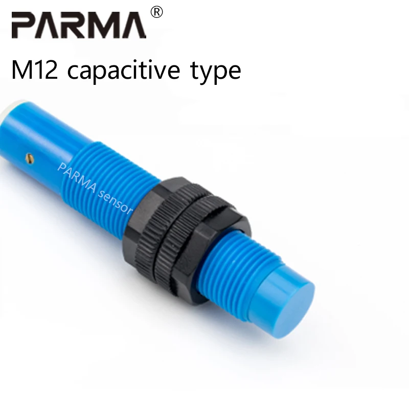 

M12 capacitive proximity switch, cylindrical plastic shell, non-metallic detection switch sensor, material line sensor