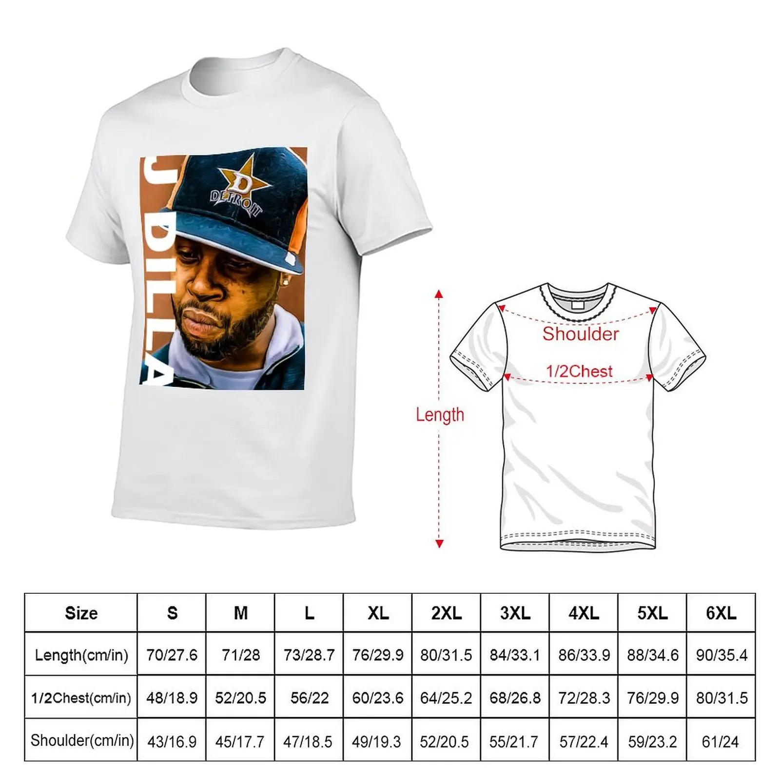 j dilla print art T-Shirt man t shirts graphic man t shirt cotton high quality T-Shirt