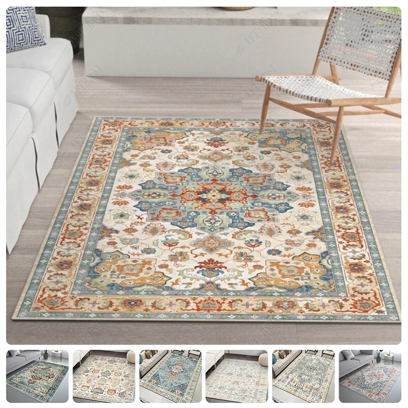 Printed European Style Carpet Living Room Foot Mat Bedroom Rug Kitchen Carpet Home Decor  Fluffy Soft Floor Mat Rectangle Home