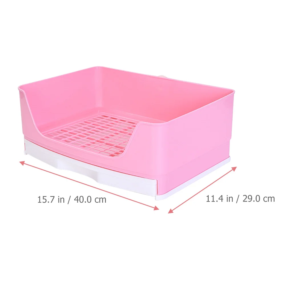

Rabbit Toilet Plastic Bunny Litter Box For Small Animals Leak-Proof Pet Training Potty Guinea Pig Hamster Ferret