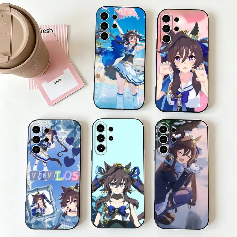 Vivlos Uma musume  Phone Case For Samsung S26,S25,S24,S23,S22,S21,S30,Ultra,Plus,Fe,Soft Silicone Black Cover