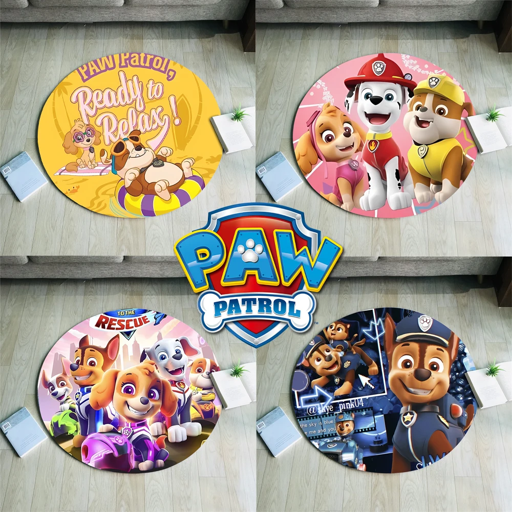 

PAW Patrol Flannel Round Floor Mat Chase Non-slip Carpet Living Room Kitchen Bath Rug Home Decor Kids Birthday Christmas Gifts