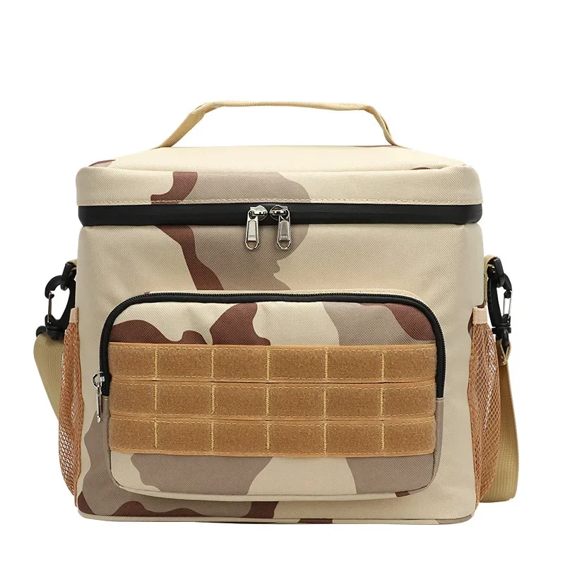 

Outdoor Waterproof Camouflage Insulated Bag Wear-resistant Oxford Cloth Tote Commuting Convenient Lunchbox Bag For Camping,Lunch