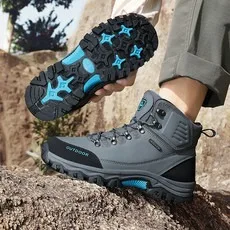

New 2025 Large Size Men's Winter Climbing Shoes Snow Boots Outdoor Wear-Resistant Warm Anti-slip Cotton Shoes Cold Resistance