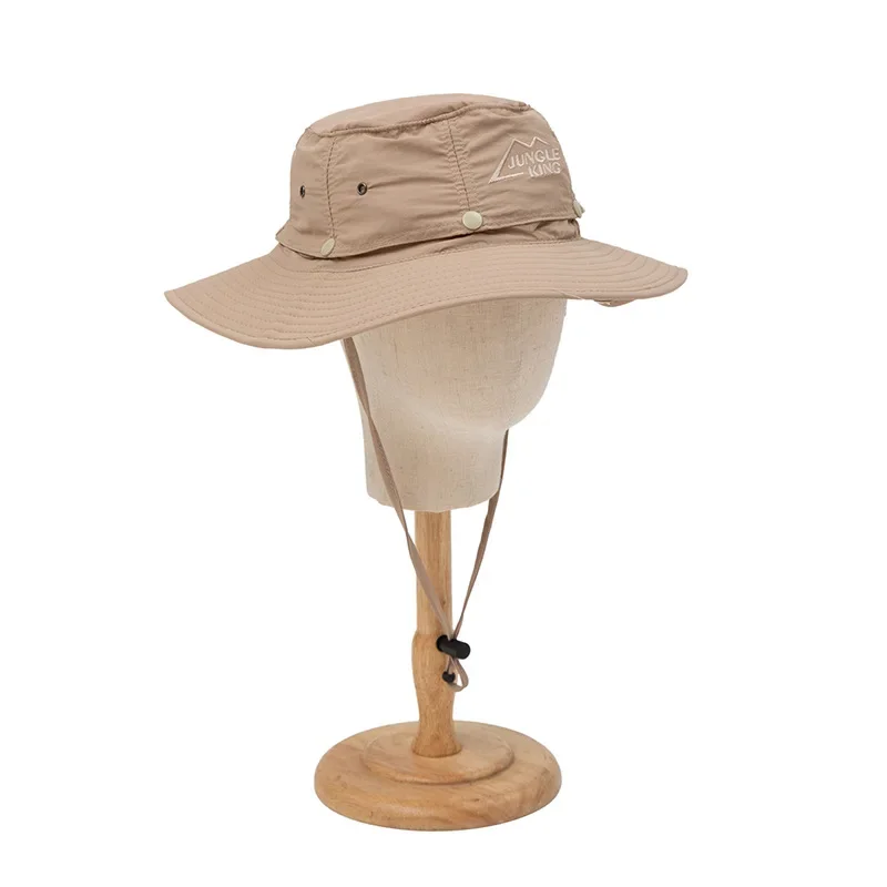 JUNGLE KING New Summer Sun Hat Outdoor Fishing and Hiking Hat Large Brim Fisherman Hat Hiking Cycling Sports Quick Drying Sun