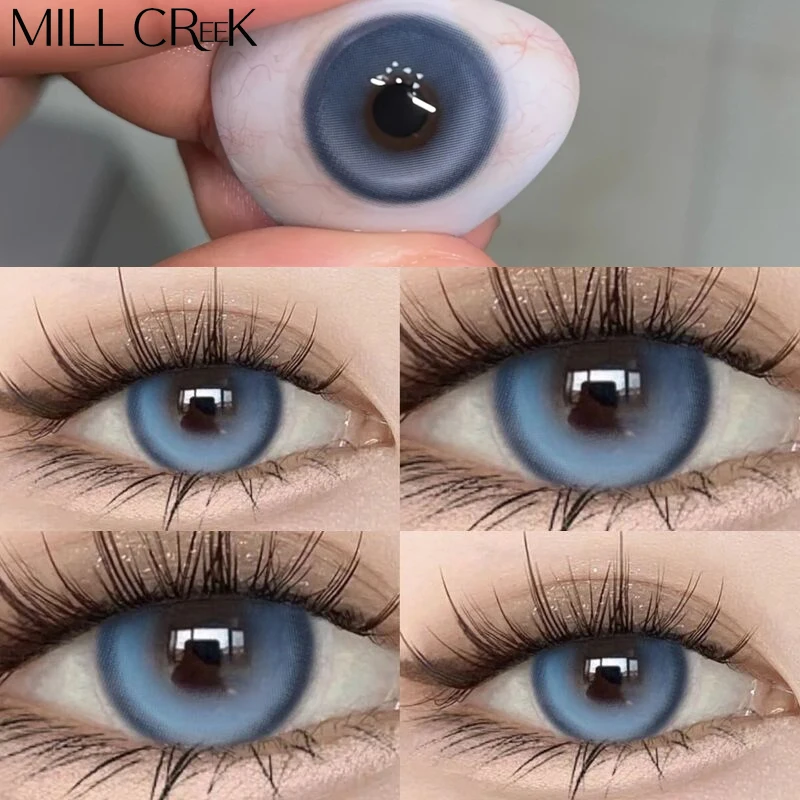 Colored Contacts for Eyes Myopia Annual Cosmetic Lenses Correction Degree Green Red Natural Pupils Contact Lens Yearly