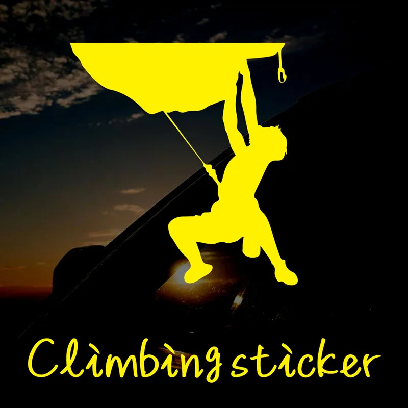 

Interesting Climbing Extreme Sport Black/Silver Vinyl Car Sticker Waterproof Sunscreen Auto Accessories