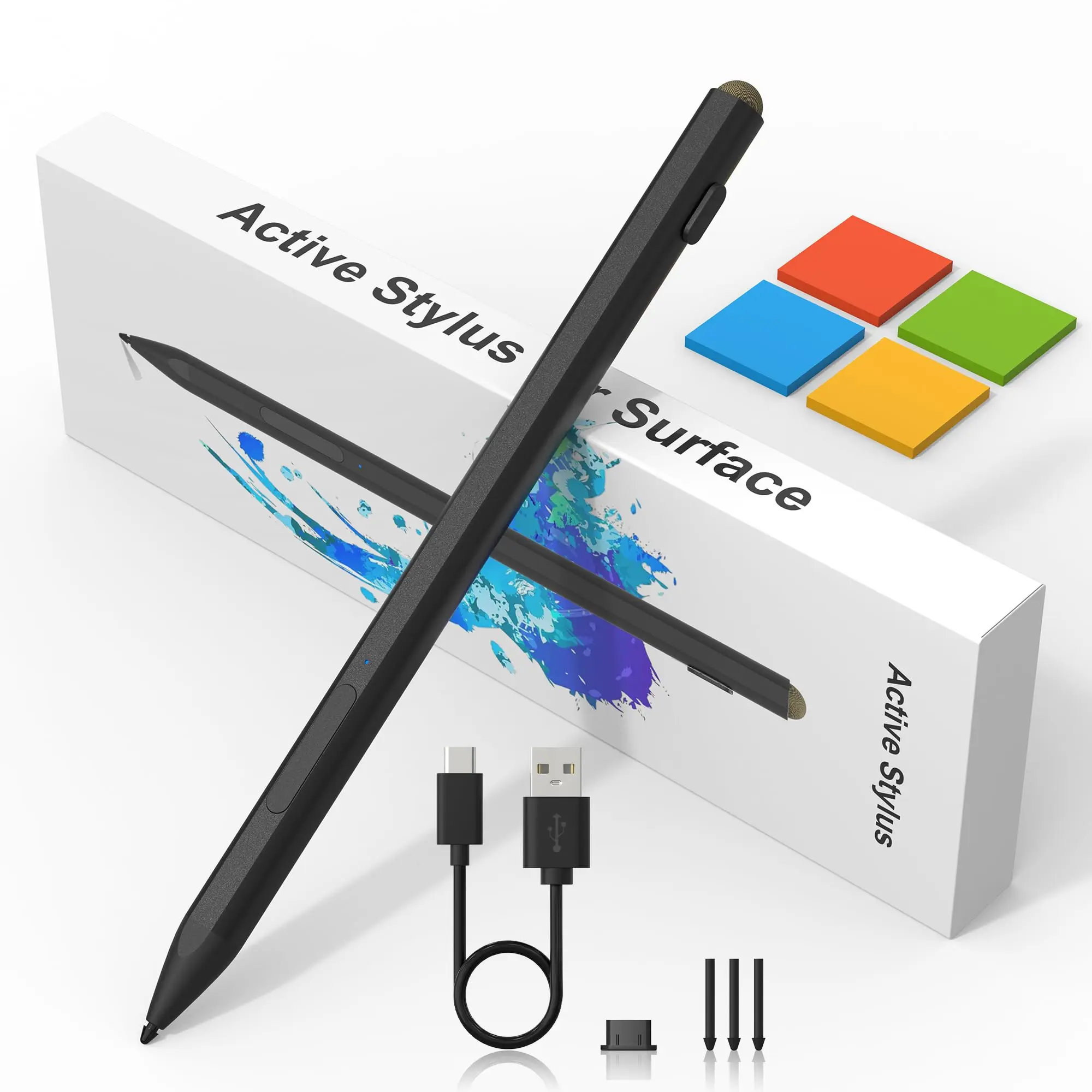 

Stylus Pen for Microsoft Surface with 4096 Pressure for Surface Pro 12/11/10/9/8/X/7/7+/6/5/4/3 Go 4/3/2 Laptop