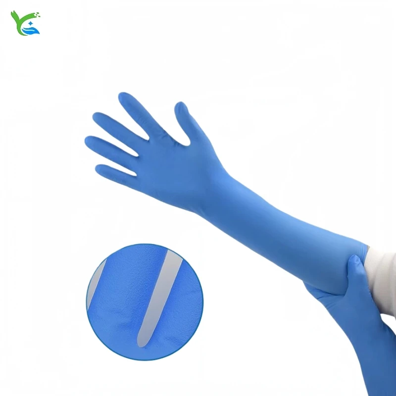 16 inch extended thickened nitrile gloves acid alkali resistant household cleaning kitchen electronics workshop nitrile gloves