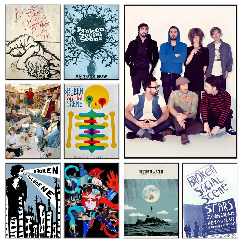 Indie Rock Band B-broken Social Scene Poster Trendy Aesthetic Wall Decor for Dorm & Bedroom