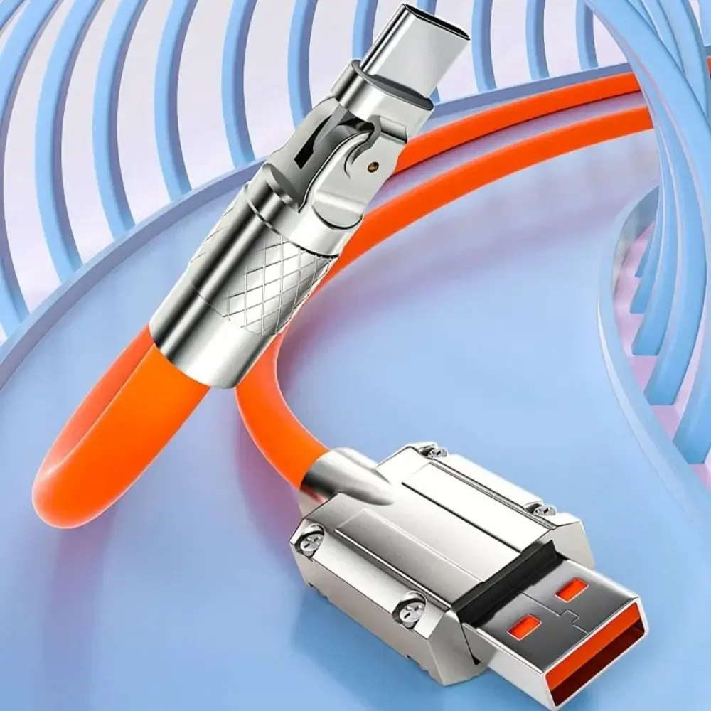 Портативный кабель USB Type C мощностью 120 Вт, 7 А, вращение на 180 градусов, зарядное устройство для телефона, кабель для быстрой зарядки мобильного телефона TYPE-C для /Redmi/Honor