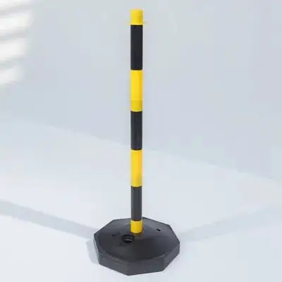 2Pcs Traffic Safety Delineator Post Warning Column Water Fillable Plastic Safety Cones Parking Barrier Garage Aid