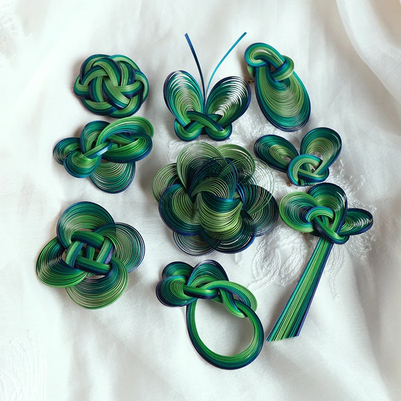 

Intangible Cultural Heritage Handmade Bamboo Brooch Earrings Cheongsam Hanfu Hair Accessories Hairpins Bamboo Products Daquan Ba