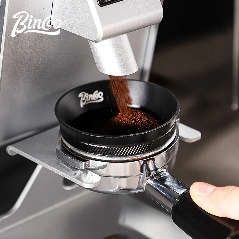 Bincoo Magnetic Portafilter Dosing Ring Aluminum Alloy Anti-Fly Powder Adapter for Espresso Grinder Options Durable Rustproof