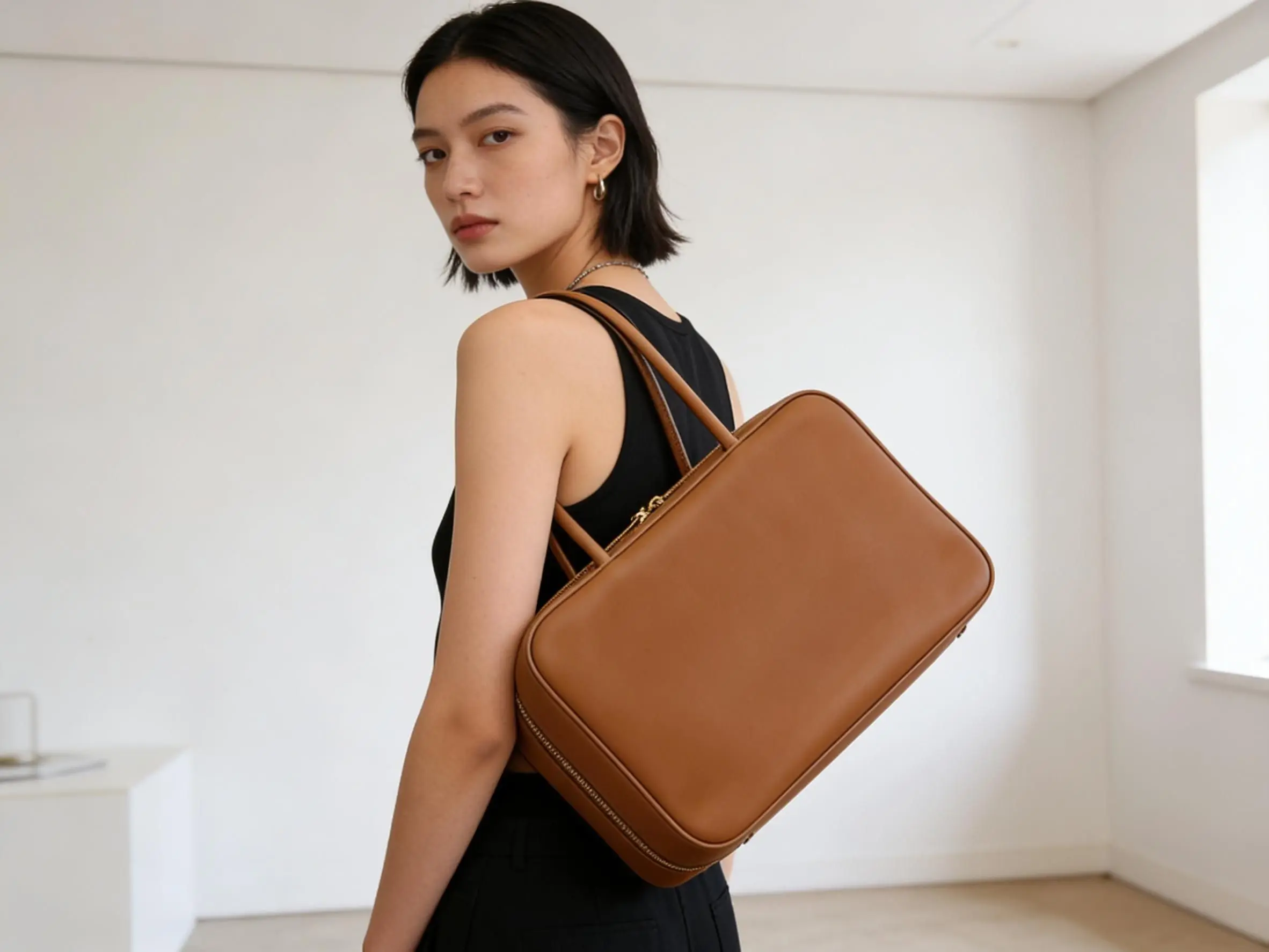 

Ретро-сумка для боулинга большой вместимости, роскошная женская сумка, однотонная женская сумка через плечо, кожаная повседневная сумка.