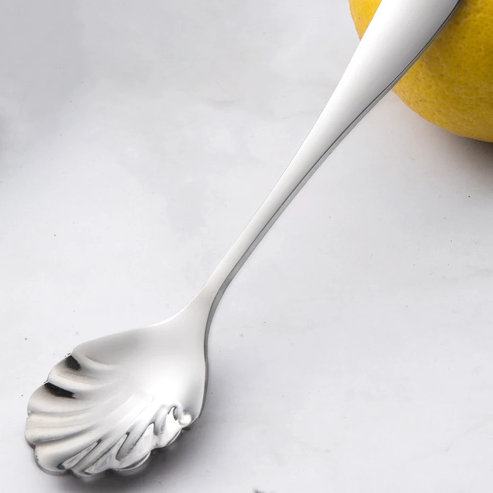 

6 Pcs Coffee Spoon Stainless Steel Elegant Silver Small Cutlery Dessert Kitchen Tool Practical Mixing Spoon Household Dining