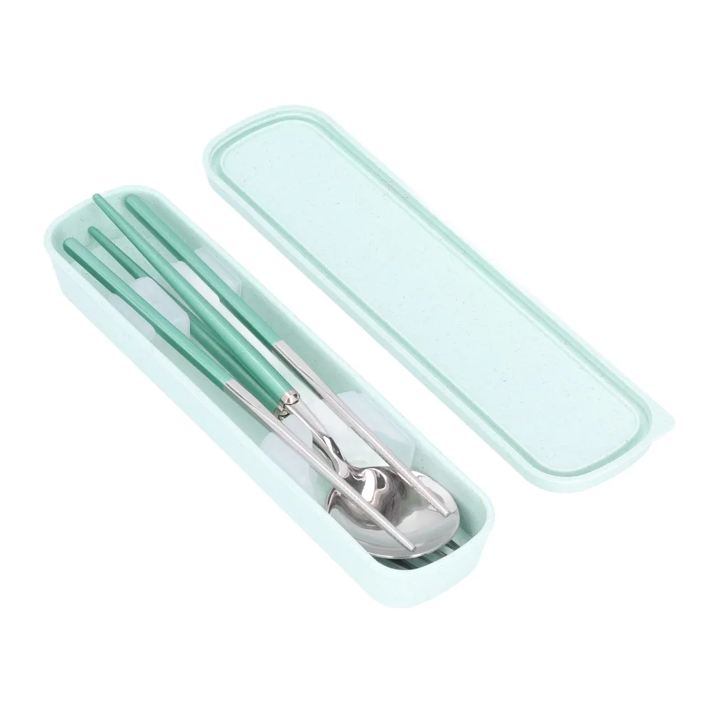 Rustless Steel Flatware Set Multi Use Practical Tableware Kit with Box Smooth Dinner Tool House‑warming Preparation