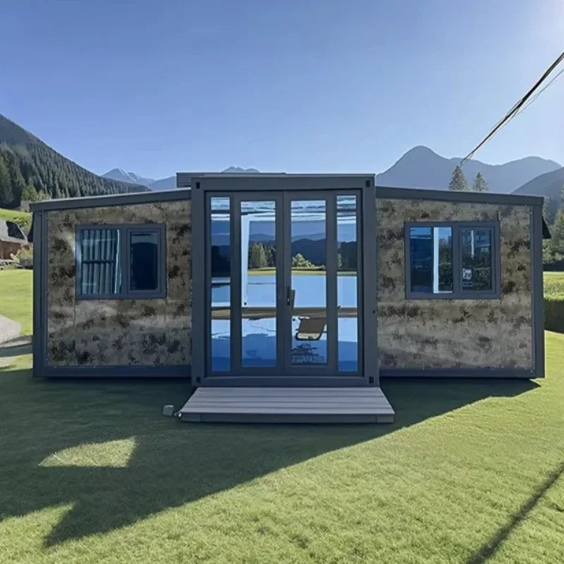 Innovative Prefab Home Two Story Design 20ft Sandwich Panel Knockdown Villa Modern Living Hot