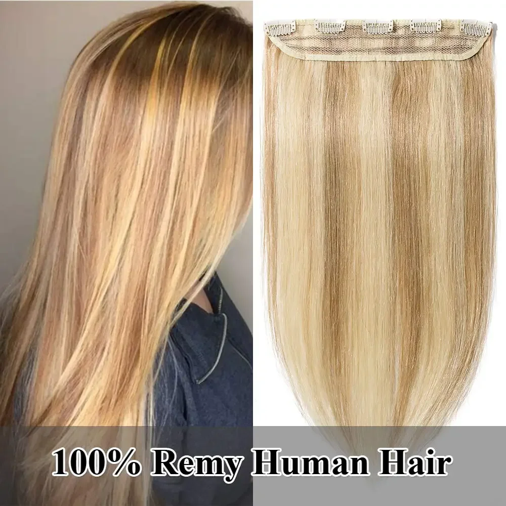 One Piece Clip in Hair Extensions Piano Color Brwon 100% Brazilian Human Hair Clip in Extensions Invisible Seamless Human Hair