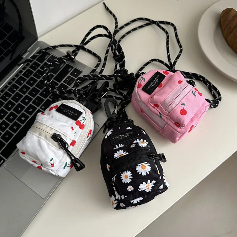 Women Small Bag Mini Lipstick Headphones Trendy Fashionable Pendant Bag Simple Niche Design Fabric Single-shoulder Crossbody Bag