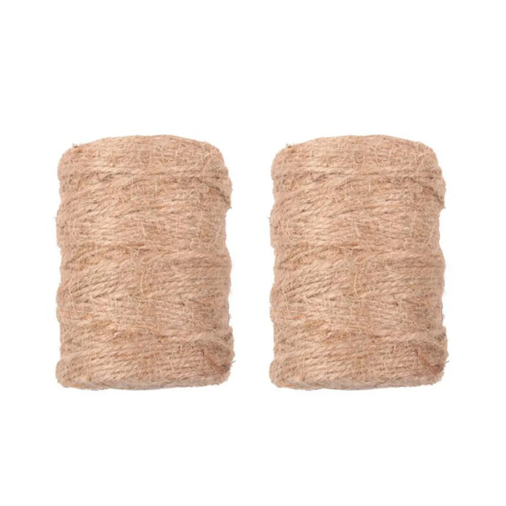 

2 Rolls 4mm Jute Twine Natural Biodegradable Decorative Rope Perfect for DIY Crafts Gift Wrapping Packaging Projects
