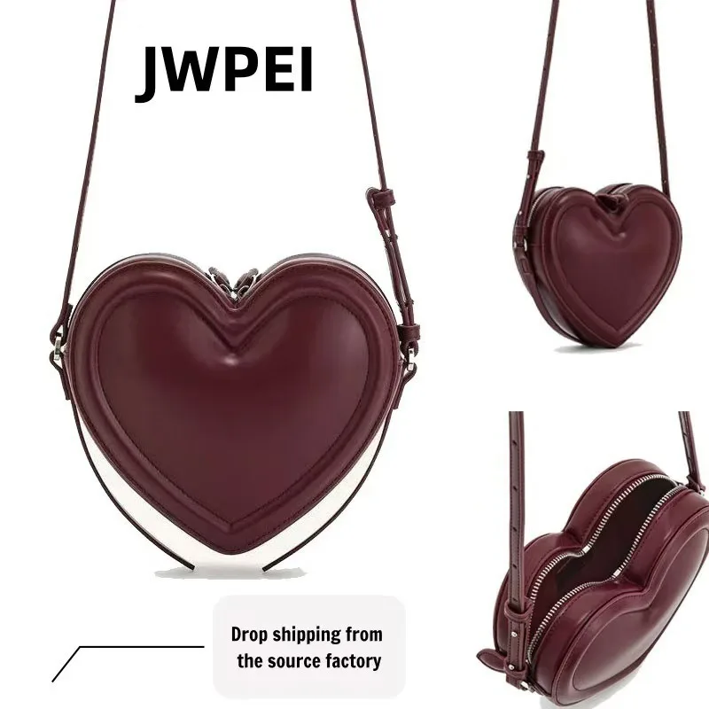 Bolso Bandolera en Forma de Corazón JW PEI, Bolso de Amor Tridimensional, Moderno y Elegante, para Mujer