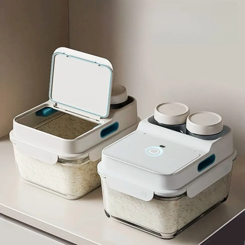 

Контейнер для муки и риса из закаленного стекла, герметичный, влагонепроницаемый, защищенный от насекомых, утолщенная банка для хранения зерна для домашней кухни