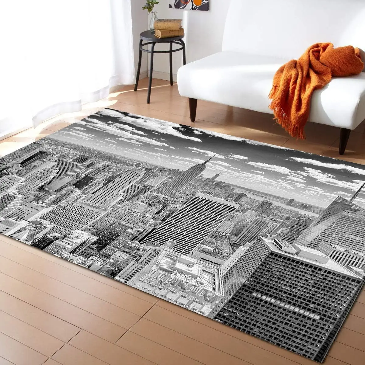 New York City Area Rug, Street View Carpet Soft Home Entrance Doormat Non-Slip Floor Mat For Bedroom Living Room Balcony Decor