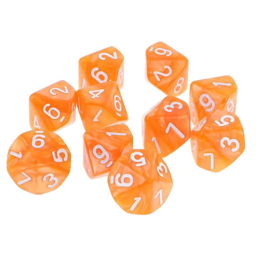 Dados para jogar D & D RPG, dados de dez lados, ensinar matemática, 10 D10