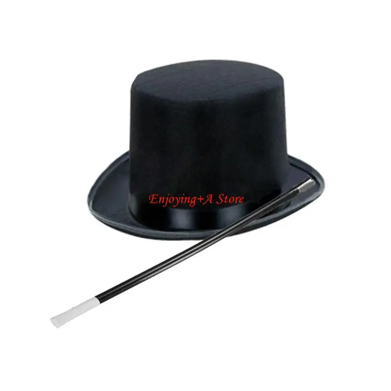 

PXPB Adult Magician RolePlay Costume Props Outfit Fancy Party Hat Wand Gloves Bowtie Set Halloween Cosplay Costume