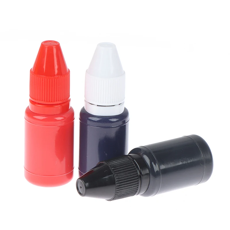 1pc 10ml Stempelkissen Flash Refill Schnell Trocknende Stempeln Tinte Lichtempfindliche Stempel Öl Geschenk Zubehör