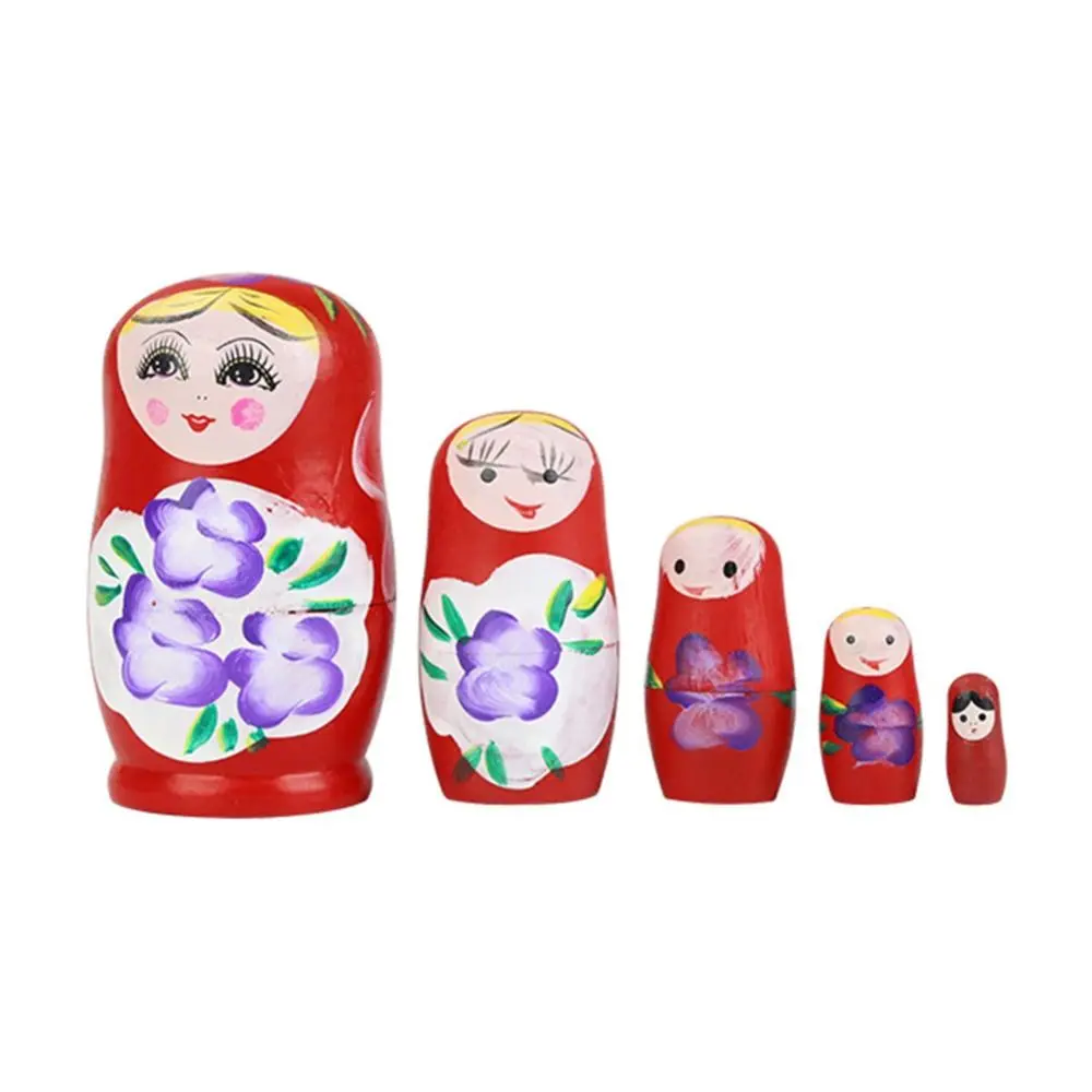 Collection Doll Home Ornaments Hand Paint Toys Wooden Russian Nesting Doll Matryoshka Dolls Toys Russian Nesting Stacking Dolls