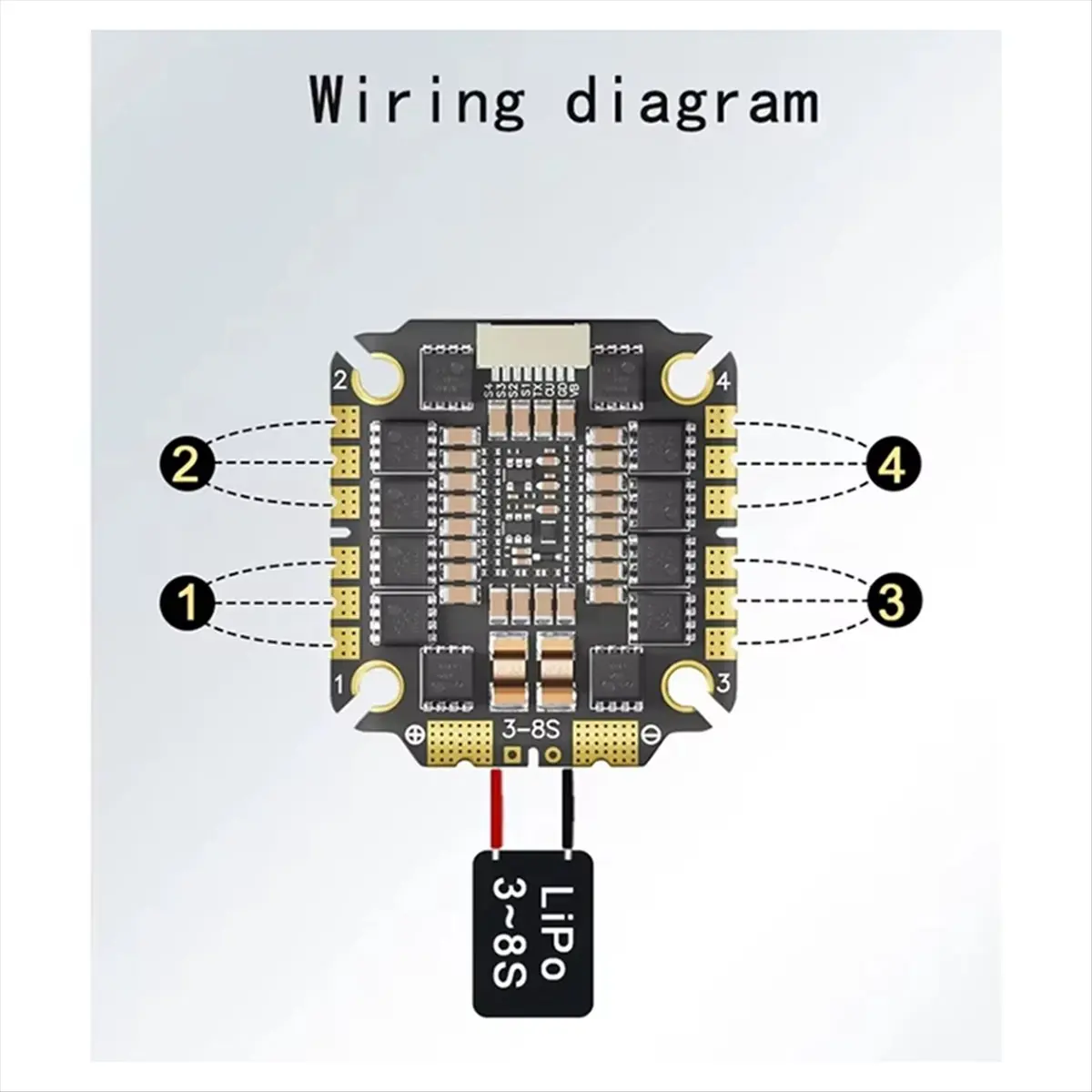 T1300C-AA08-3065AM32 32Bit 65A 4-in-1 ESC 3065 V2 AM32 FPV 4-in-1 ESC 3-8S FPV -Country ESC HOT