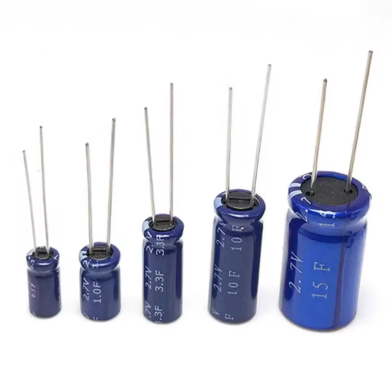 5 قطعة مكثف Superfarad 2.7V 0.35F1F2F3.3F4F5F10F15F20F30F مكثف طبقة مزدوجة R نوع
