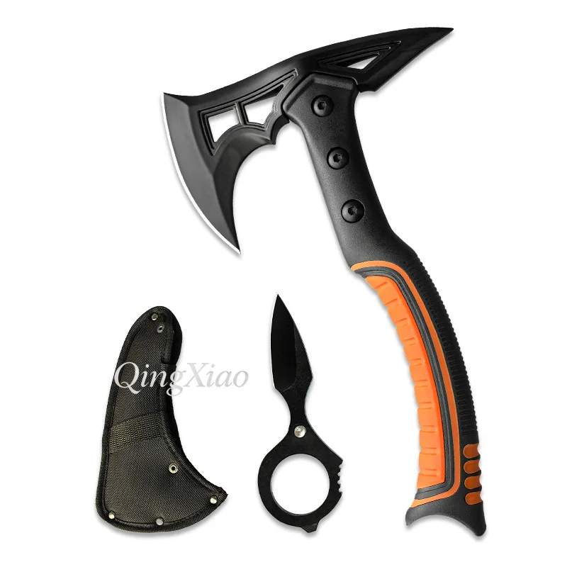 Multi Function Outdoor Hand Axe With Nylon Handle Tactical Climbing Axe  Firewood Splitting Ice Breaking Camping Survival Tools