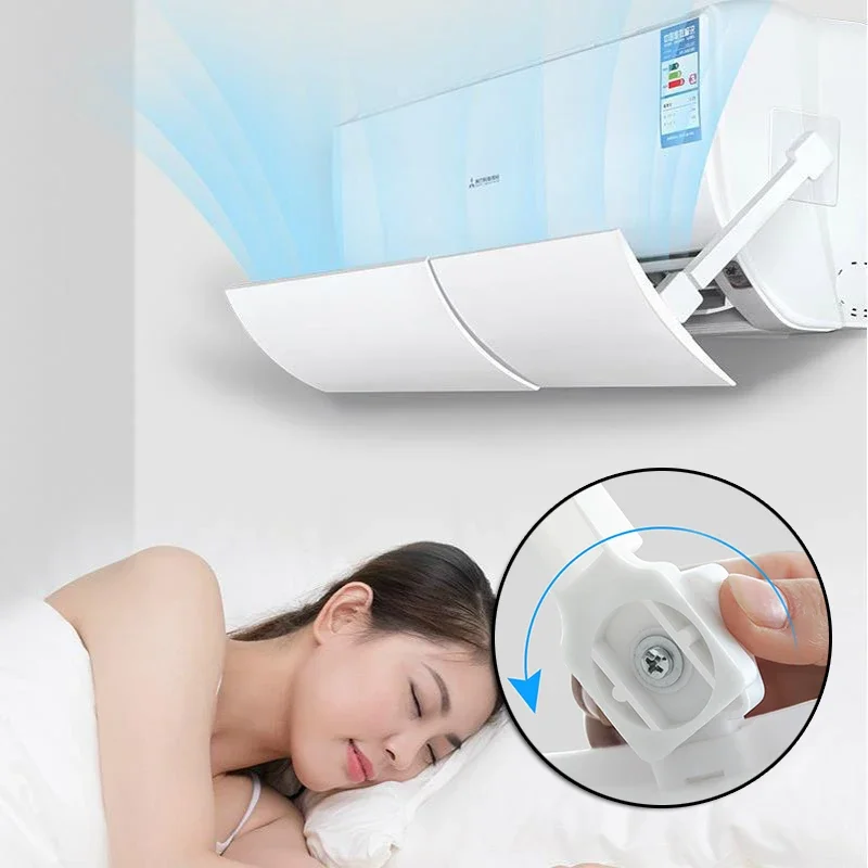 Adjustable Air Conditioner Deflector Telescopic Windshield Confinement Air Deflector,Anti-Direct Blowing Air Deflector For Home