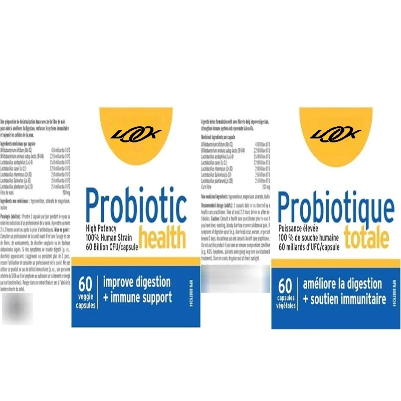 60 Billion Colony Units of Probiotics: Digestive and Intestinal Health, Supporting Occasional Constipation and Bloating