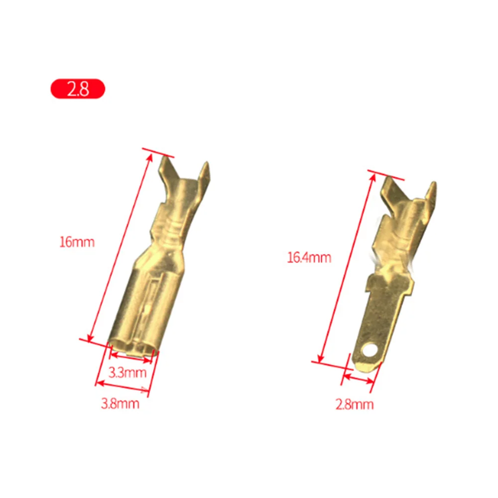 Insulated Crimp Terminal Connector Assortment Kit Electrical Wire Connectors 2.8/4.8/6.3mm Seal Crimp Terminals for Secure Conne