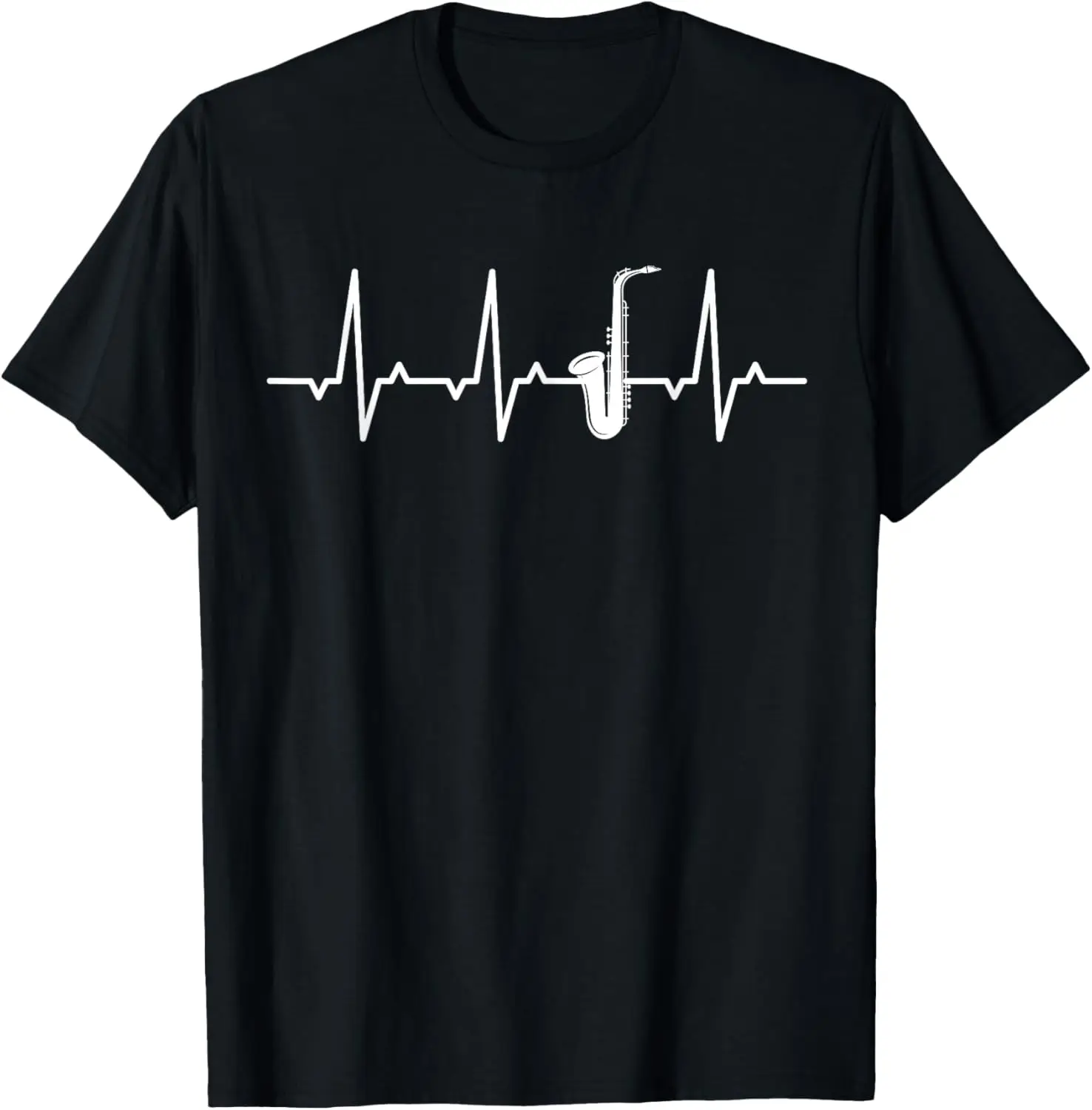 Saxophone Heartbeat Musician Humor T-Shirt