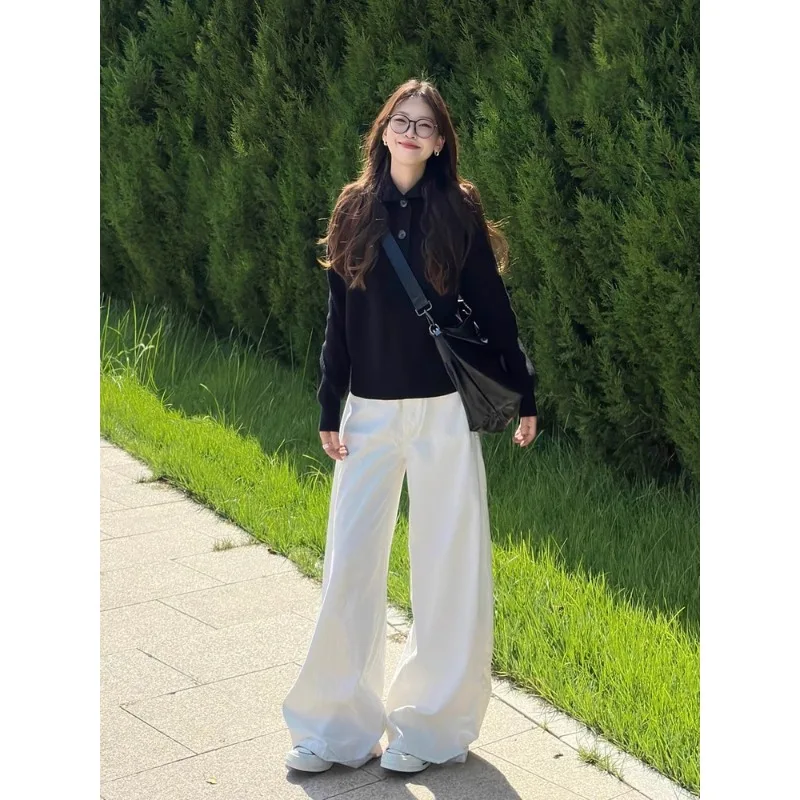 

Pullovers Womens Sweater Ladies Autumn Harajuku Y2K Aesthetic Korean Red Cool Gold Winter Loose Cozy Plus Size Quality Basic Ins