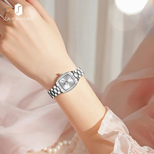 Imagen 2 del producto Reloj SAPPHERO elegante para mujer, reloj de cuarzo de acero inoxidable ultrafino de lujo, reloj ligero de lujo resistente al agua, reloj de pulsera deportivo