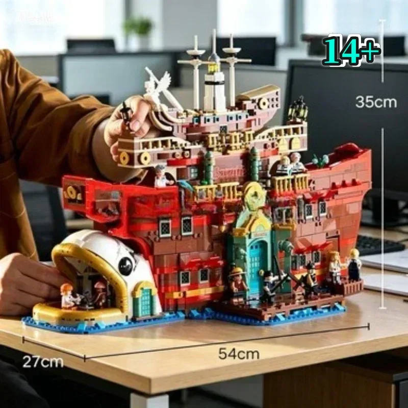 Bandai Innovative 75640 One Piece: Baratie Floating Restaurant, kit de construcción coleccionable, regalo clásico compatible con bloques LEGO