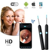 1080P WIFI Ear Cleaner with Camera Ear Wax Removal Tool Ear Sticks Otoscope Endoscope Wax Removal Tool Earpick Ear Cleaning Set