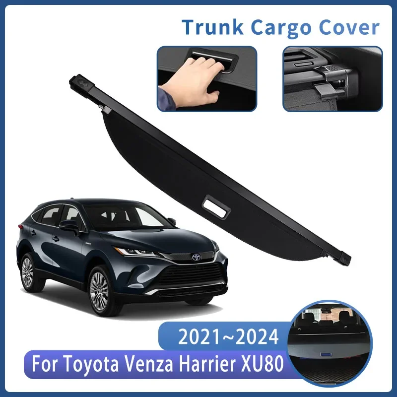 

Car Trunk Bracket For Toyota Venza Harrier XU80 2021~2024 2022 2023 Rear Trunk Cargo Cover Retractable Curtain Auto Accessories